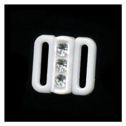 Sullivans Bra Hook Front, White Diamonte- 11 Mm