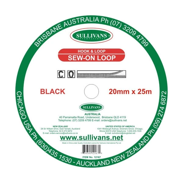 Sullivans Loop, Black- 20 Mm 1 Sullivans Loop, Black- 20 Mm