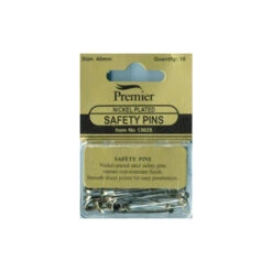 Sullivans Safety Pins, Nickle- 40 Mm