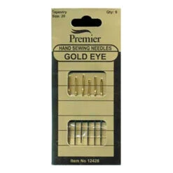 Sullivans Hand Sewing Needles, Gold Eye- Size 20