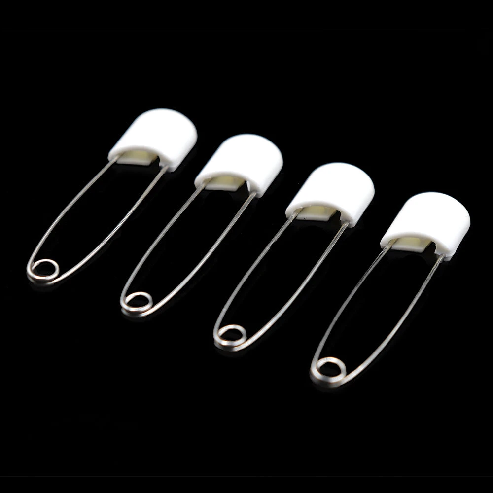 Sullivans Children's Safety Pins, White- 52mm 2 Sullivans Children's Safety Pins, White- 52mm - Image 2
