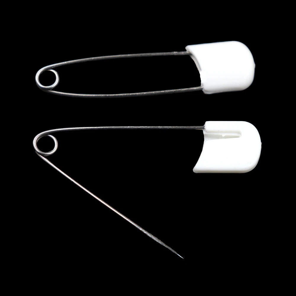 Sullivans Children's Safety Pins, White- 52mm 3 Sullivans Children's Safety Pins, White- 52mm - Image 3