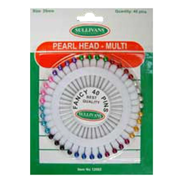 Sullivans Pearl Head Pins, Assorted- 38mm 1 Sullivans Pearl Head Pins, Assorted- 38mm