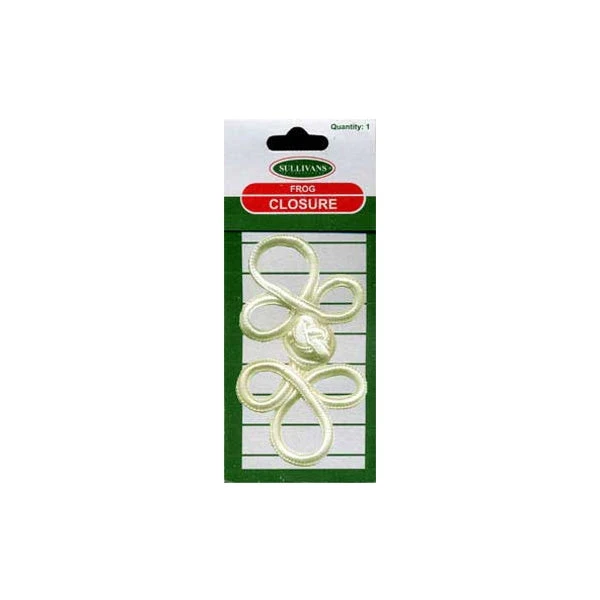 Sullivans Frog Closures, Cream- 77 Mm X 35 Mm 1 Sullivans Frog Closures, Cream- 77 Mm X 35 Mm