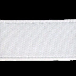 Double Sided Satin Ribbon, White- 15mm X 4m