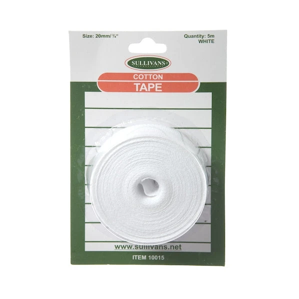 Cotton Tape, White- 20mm X 5m 1 Cotton Tape, White- 20mm X 5m