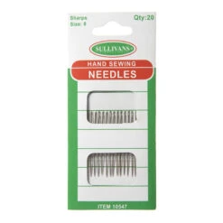 Hand Sewing Needles, Sharps Size 8- 20pk