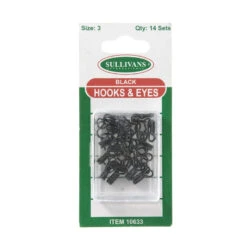 Sullivans Hooks & Eyes, Black- 14 Sets -Sullivans Sales 739301106332