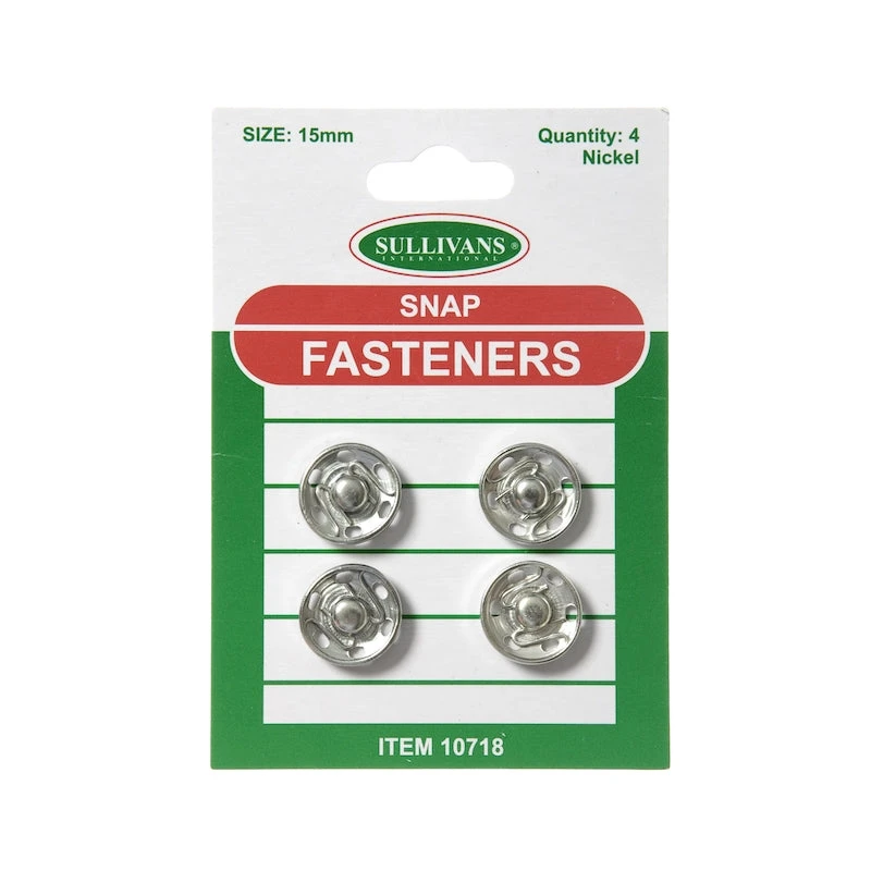 Sullivans Snap Fasteners Size 7, Silver- 4pk 1 Sullivans Snap Fasteners Size 7, Silver- 4pk