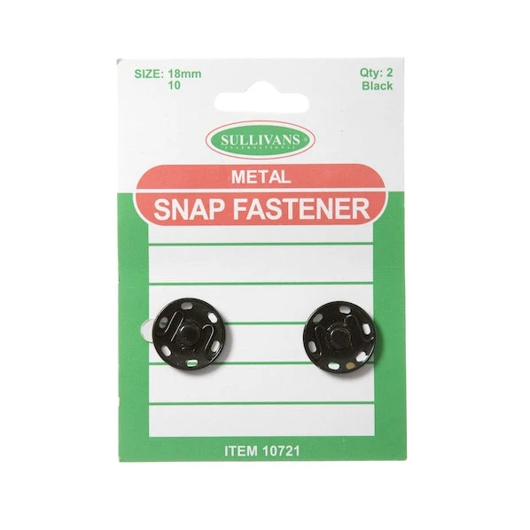 Sullivans Snap Fasteners, Black- Size 10 1 Sullivans Snap Fasteners, Black- Size 10