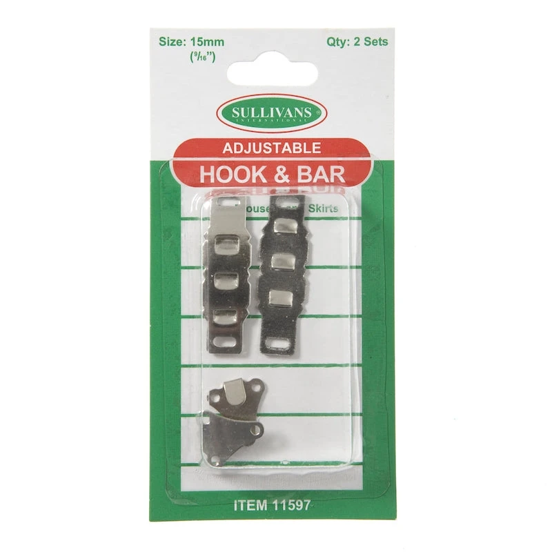Sullivans Adjustable Hook & Bar, 15mm-2 Sets 1 Sullivans Adjustable Hook & Bar, 15mm-2 Sets