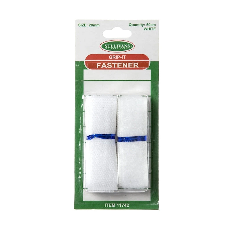 Grip-It Sticky Back Fastener, White- 20mm X 50cm 1 Grip-It Sticky Back Fastener, White- 20mm X 50cm