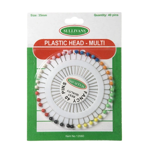 Sullivans Plastic Head Pin Wheel, Multi- 40pk 1 Sullivans Plastic Head Pin Wheel, Multi- 40pk