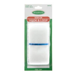 Sullivans Sew-On Hook & Loop, White- 50mm X 1m
