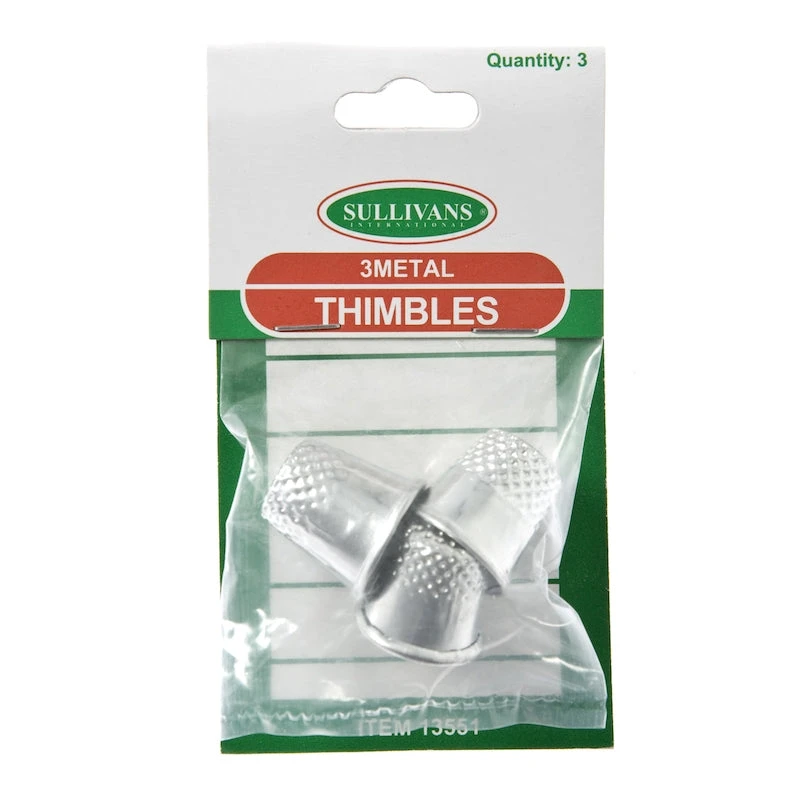 Sullivans Thimble, Metal- 3pk 1 Sullivans Thimble, Metal- 3pk
