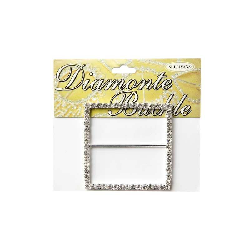 Sullivans Diamante Buckle, Square- 60mm 1 Sullivans Diamante Buckle, Square- 60mm