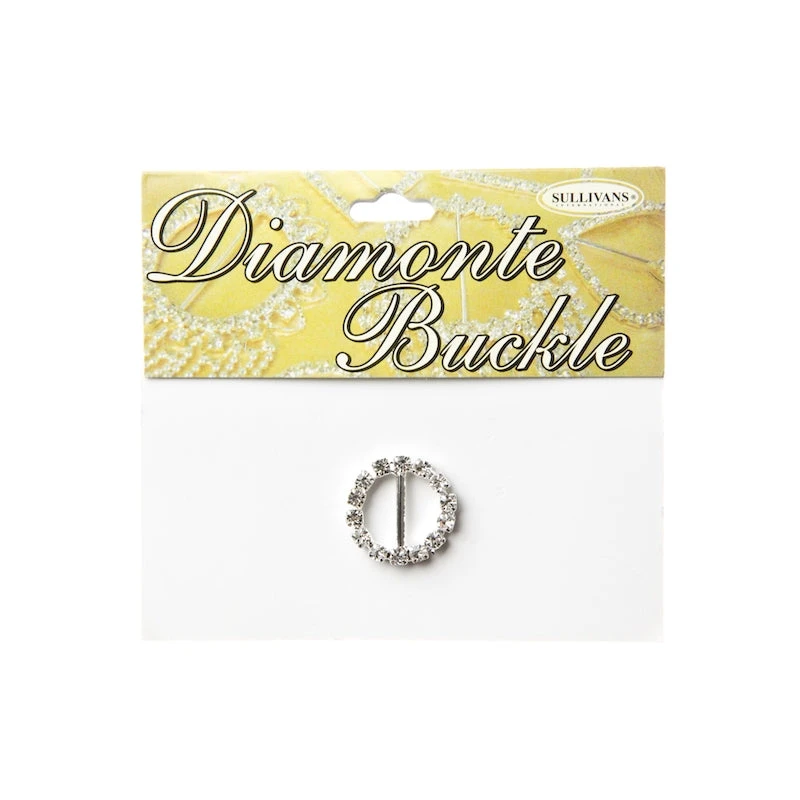 Sullivans Diamante Buckle, Round- 20mm 1 Sullivans Diamante Buckle, Round- 20mm
