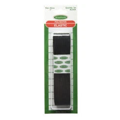 Sullivans Woven Elastic, Black- 25mm X 1m