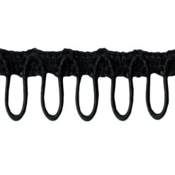 Sullivans Elastic Button Looping, Black- 17 Mm