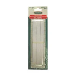 Sullivans Elastic Non Roll Poly, White- 9 Mm