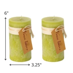 Green Grape Pillar Candles - Set Of 2 -Sullivans Sales GUEST 0163b1ec 59d4 461d a2bd b23e7dd5da99