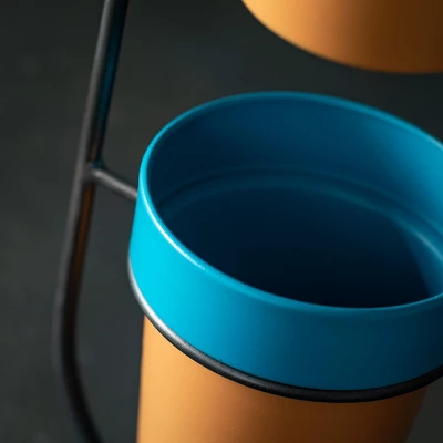 Sullivans Hanging Double Terracotta Planters 24"H Brown 1 Sullivans Hanging Double Terracotta Planters 24"H Brown