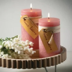 6"H Sullivans Pink Lemonade Timber Pillar, Pink 5 6"H Sullivans Pink Lemonade Timber Pillar, Pink -Sullivans Sales GUEST 0a41b653 40a8 4216 bdd4 3656acfab3a0