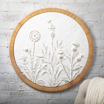 25.25"H Sullivans Raised Floral Wall Medallion, Multicolored 2 25.25"H Sullivans Raised Floral Wall Medallion, Multicolored - Image 2