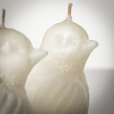 3.5"H Sullivans White Bird Candle - Set Of 2, White 1 3.5"H Sullivans White Bird Candle - Set Of 2, White