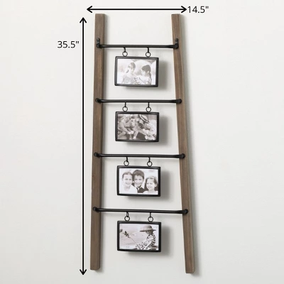 Sullivans Leaning Ladder Photo Frame 35.5"H Green 3 Sullivans Leaning Ladder Photo Frame 35.5"H Green - Image 3