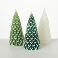 4"H Sullivans Cone Pine Tree Candle Set Of 3; Green 5 4"H Sullivans Cone Pine Tree Candle Set Of 3; Green -Sullivans Sales GUEST 14c69e16 329f 4b24 b66d cb7554568f33