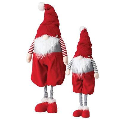 Sullivans Set Of 2 Oversized Standing Telescopic Gnome Figurines 44"H & 35"H Red 5 Sullivans Set Of 2 Oversized Standing Telescopic Gnome Figurines 44"H & 35"H Red - Image 5