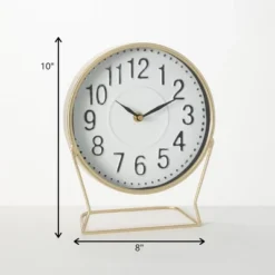 Sullivans Burnished Brass Desk Clock 10"H Gold 5 Sullivans Burnished Brass Desk Clock 10"H Gold -Sullivans Sales GUEST 1cc7f313 4c51 42f9 b9fc d61071313524