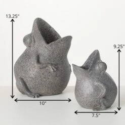 13.25"H Sullivans Tongue-In-Cheek Frog Planters Set Of 2, Gray 5 13.25"H Sullivans Tongue-In-Cheek Frog Planters Set Of 2, Gray -Sullivans Sales GUEST 21f50a1a 18fa 4cd1 9587 338a7a4f65a2
