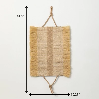 Sullivans Rattan Woven Fiber Wall Decor 41.5"H Brown 4 Sullivans Rattan Woven Fiber Wall Decor 41.5"H Brown - Image 4