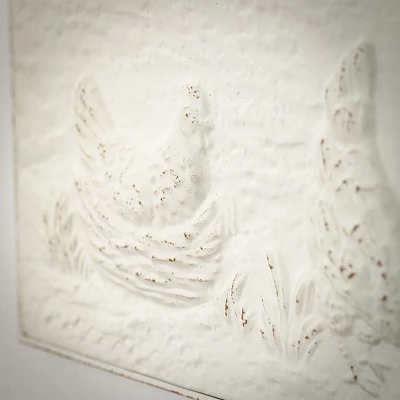 Sullivans Distressed Raised Chicken Art 12.25"H White 1 Sullivans Distressed Raised Chicken Art 12.25"H White