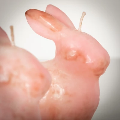 4.75"H Sullivans Pink Bunny Candle - Set Of 2, Pink 1 4.75"H Sullivans Pink Bunny Candle - Set Of 2, Pink