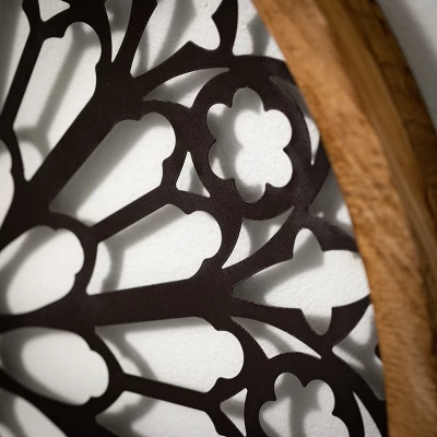 Sullivans Pierced Metal Wall Medallion 25"H Black 1 Sullivans Pierced Metal Wall Medallion 25"H Black