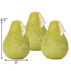 Green Grape Pear Candles - Set Of 3 5 Green Grape Pear Candles - Set Of 3 -Sullivans Sales GUEST 33692f4b 5c81 40e3 b7ad c8fd3291733a
