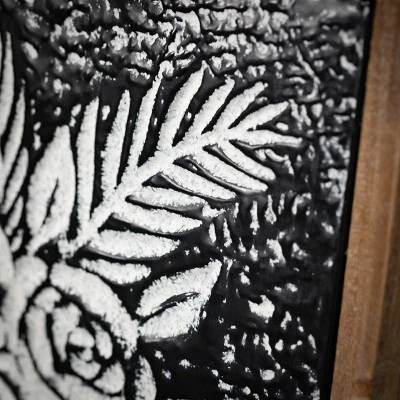 Sullivans Hammered Metal Floral Art 24.75"H Black 1 Sullivans Hammered Metal Floral Art 24.75"H Black