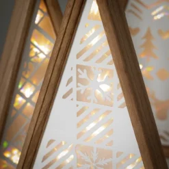 12.25"H, 15"H And 17"H Sullivans Lighted Tree - Set Of 3, Christmas Decor, White