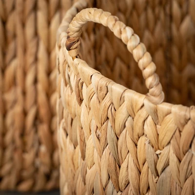 16.5"H Sullivans Handcrafted Fiber Baskets Set Of 2, Natural -Sullivans Sales GUEST 382b33b8 be12 420b 992f b50b35d14d5e