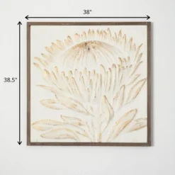 Sullivans Gold-Brushed Raised Protea Art 38.5"H White 5 Sullivans Gold-Brushed Raised Protea Art 38.5"H White -Sullivans Sales GUEST 46aa8371 52af 4d09 973d ab5e88d1fa6f