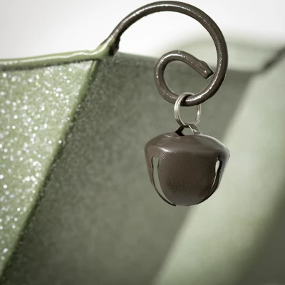 9"H And 10.25"H Sullivans Green Sleigh - Set Of 2, Christmas Decor, Green 1 9"H And 10.25"H Sullivans Green Sleigh - Set Of 2, Christmas Decor, Green