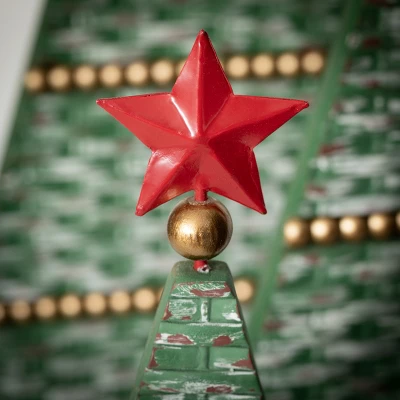 18.25"H, 23"H And 27"H Sullivans Textured Metal Tree - Set Of 3, Christmas Decor, Green 1 18.25"H, 23"H And 27"H Sullivans Textured Metal Tree - Set Of 3, Christmas Decor, Green