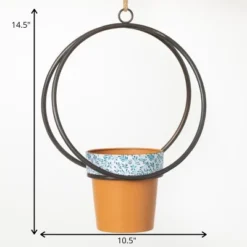 Sullivans Hanging Metal Ring Metal Planter 14.5"H Brown 5 Sullivans Hanging Metal Ring Metal Planter 14.5"H Brown -Sullivans Sales GUEST 5a8b6d09 14e3 454b 9cf2 5d2849ed07e1
