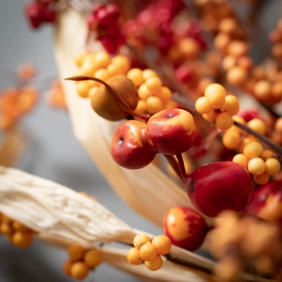 Artificial Mixed Berry Wreath Multicolor 24"H 1 Artificial Mixed Berry Wreath Multicolor 24"H