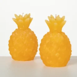 5"H Sullivans Yellow Pineapple Candle - Set Of 2, Yellow 5 5"H Sullivans Yellow Pineapple Candle - Set Of 2, Yellow -Sullivans Sales GUEST 7314815f d30e 4265 b8f8 2db95bc682e6