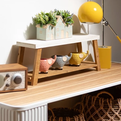 Sullivans Boho Basket With Macrame Layer Set Of 2, 15.5"H & 13"H Brown 3 Sullivans Boho Basket With Macrame Layer Set Of 2, 15.5"H & 13"H Brown - Image 3