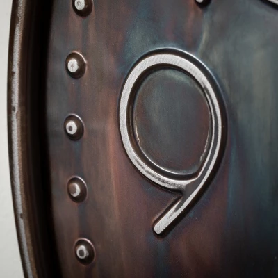 27.75"H Sullivans Rustic Metal Wall Clock; Brown 1 27.75"H Sullivans Rustic Metal Wall Clock; Brown